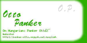 otto panker business card